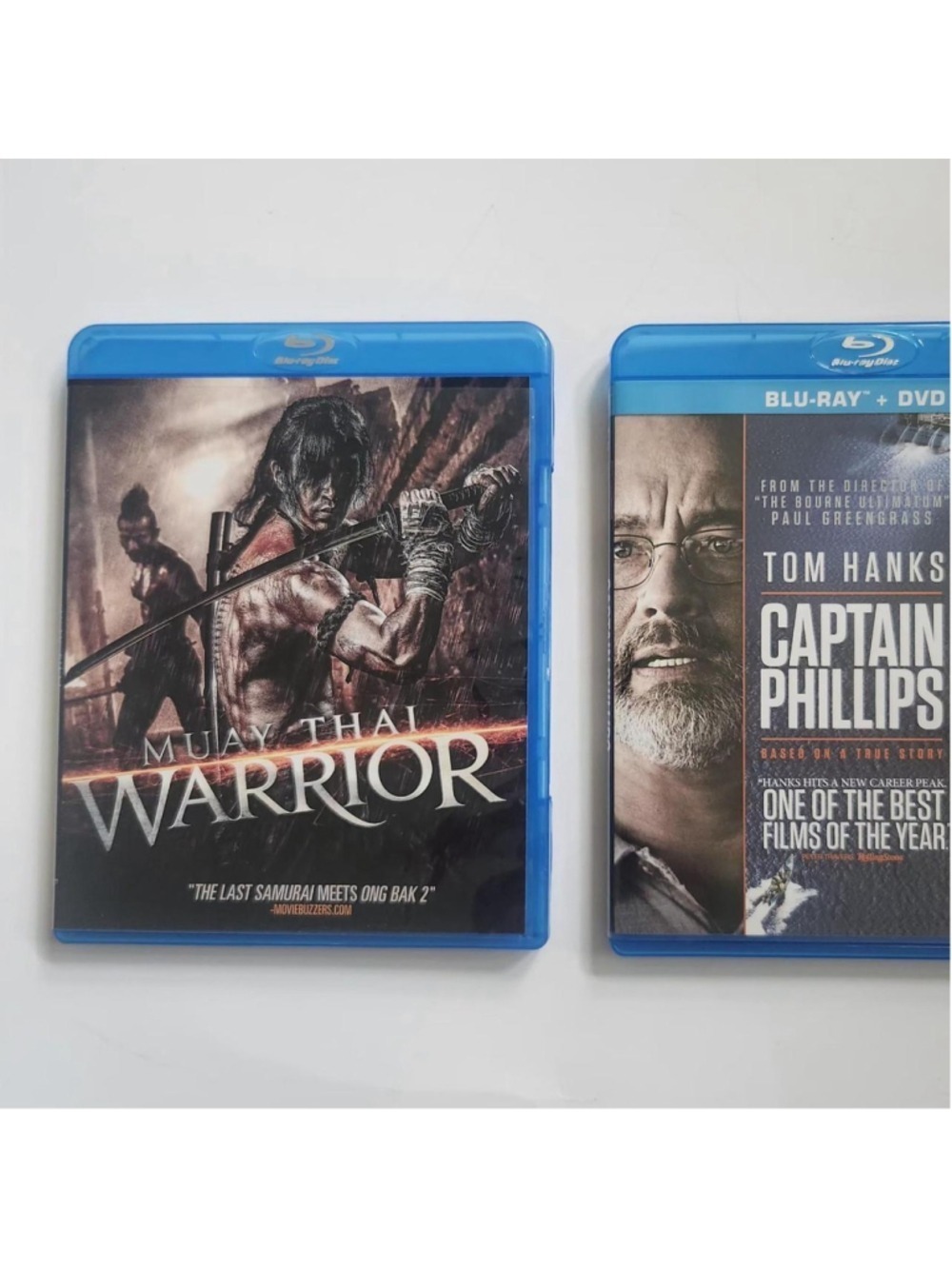 Set of 2 Blu Ray, Captain Phillips, Muay Thai Warrior Action Adventure